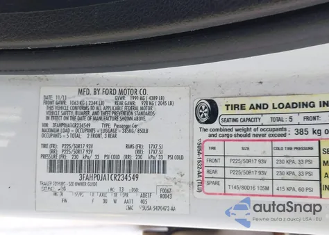 2012 Ford Fusion Sel from USA, damaged, VIN 3FAHP0JA1CR234549
